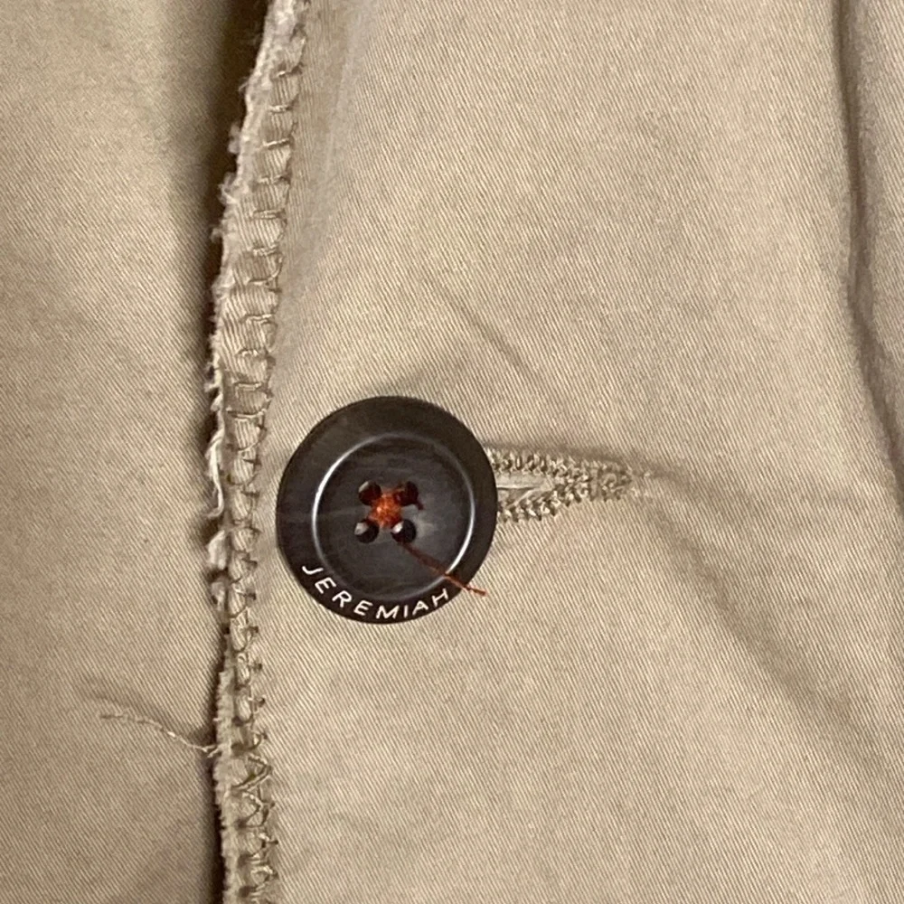 Jeremiah American Legacy Tan cotton lined Blazer flap pockets Mens Size Large L